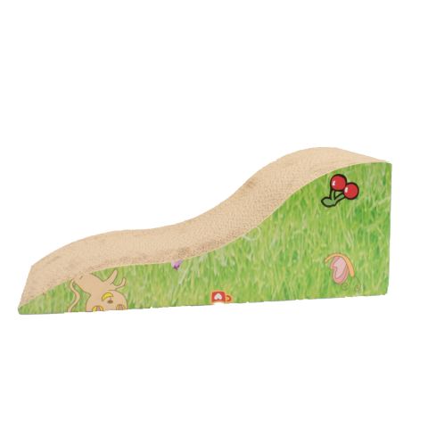 Large triangular wave corrugated cardboard cat scratcher